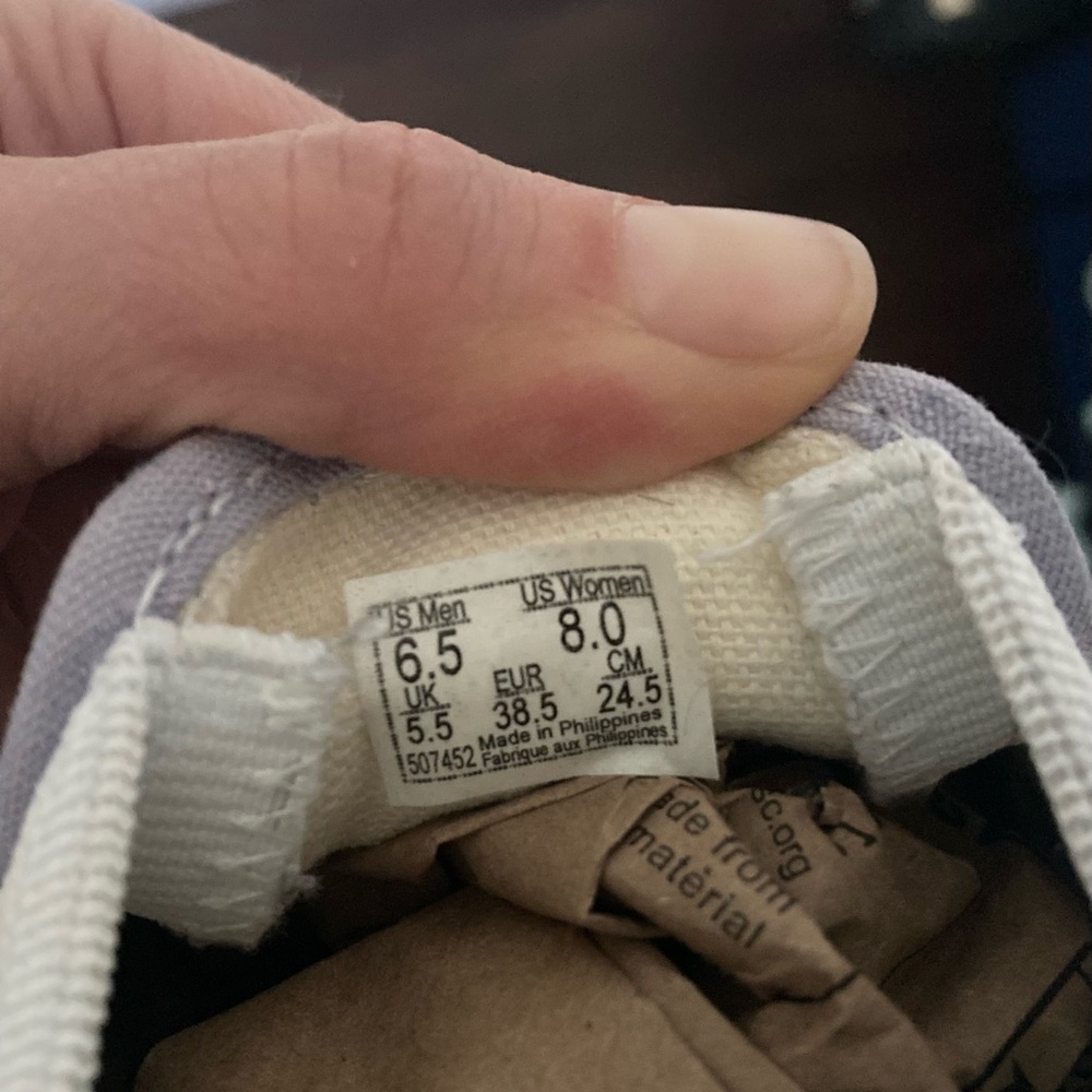 VANS checkered lavender slip ons - Picture 4 of 4